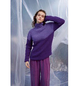 Trui met ronde pas gemaakt van Lang Yarns Phoenix