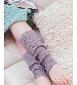 Beenwarmers in kantpatroon gemaakt van Durable Soqs