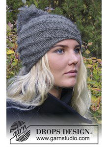 Gebreide muts met spiraalpatroon