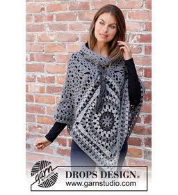 Dames poncho gemaakt van Haaknaalden