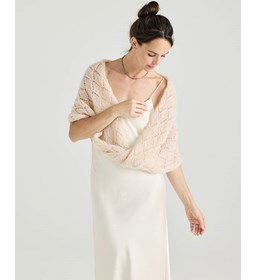 Sjaal met draai gemaakt van Phildar Phil Mohair Soie Lurex