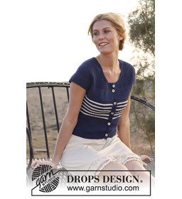 Gehaakt vest gemaakt van Drops Safran