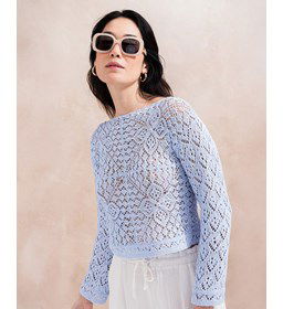 damestrui Lyam gebreid in een uitdagend ajourpatroon
