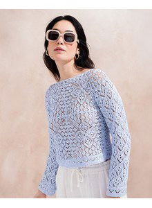 damestrui Lyam gebreid in een uitdagend ajourpatroon