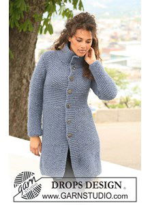 DROPS vest in gerstekorrel van Eskimo. Maat S tot en met XXXL.