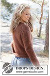 Breipatroon Damesvest Autumn Nutmeg Cardigan van andere kant