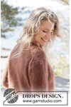 Breipatroon Damesvest Autumn Nutmeg Cardigan van andere kant
