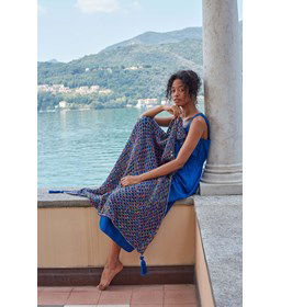 Deken met kwastjes gemaakt van Lang Yarns Wooladdicts Sunshine - Sunshine colour