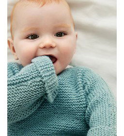 Truitje met dubbele gevouwen boordjes gemaakt van Phildar Phil Partner 3,5