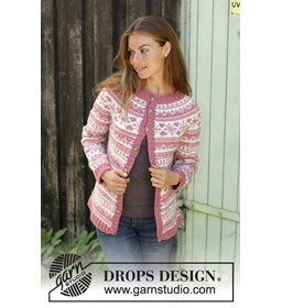 Dames vest gemaakt van Drops Merino extra fine