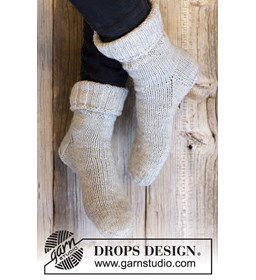 Herensokken gemaakt van Drops Fabel