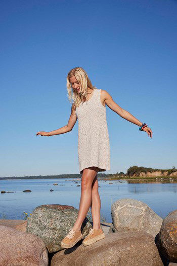 Korte hemdjurk Catrina met ronde hals