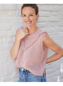 Mouwloze trui met ruche