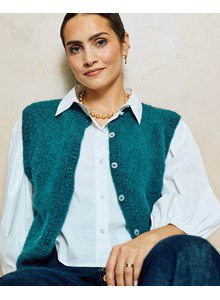 mouwloos vest Pierrot met knoopsluiting
