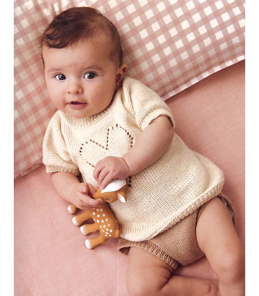 Breipatroon tuniek met hartvormig gaatjespatroon