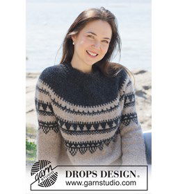 Moonlight Mountain Trui gemaakt van Drops Air