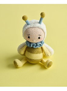 Haakpatroon bijtje knuffel lulu gemaakt van Phildar Phil Douce