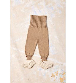 Broek met brede tailleboord gemaakt van Lang Yarns Baby Cotton Naturally Colored