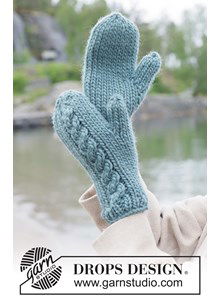 Wollen wanten breien met een prachtig kabelpatroon