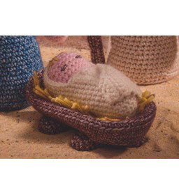 Jezus in de kribbe gemaakt van Scheepjes Stone Washed