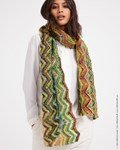 Breipatroon Kleurrijke sjaal met zigzagpatroon