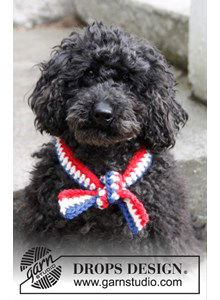 Gehaakte band voor de hond voor feestdagen van Alaska.