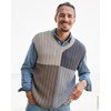heren slipover in grof stekenpatroon gemaakt van Lana Grossa Cool Wool Big