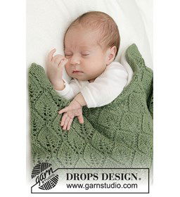 Endless Evergreen Blanket gemaakt van Drops Baby Merino