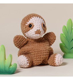 Kroeltje Luiaard Liam gemaakt van Scheepjes Little Darling