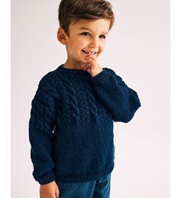 Kindertrui met ronde hals gemaakt van Phildar Phil Sport