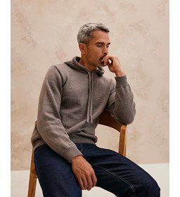Herentrui met capuchon gemaakt van Phildar Phil Lambswool 51