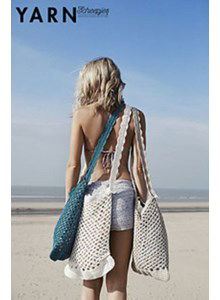 Haakpatroon tas net bags gemaakt van Scheepjes Linen soft