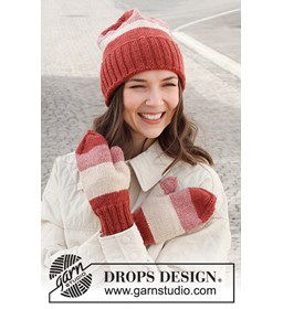 Muts en wanten gemaakt van Drops Lima