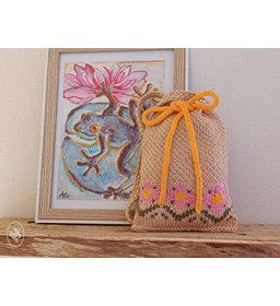 Tasje met bloemenpatroon gemaakt van Durable Coral