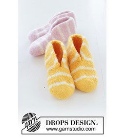 Pastelstrepen Sloffen gemaakt van Drops Snow - Eskimo