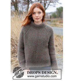 Damestrui van 4 draden DROPS KIDSILK gemaakt van Drops Kid Silk