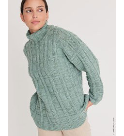 Damestrui in blokpatroon gemaakt van Lana Grossa Alta Moda Cashmere 16