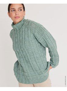 Breipatroon damestrui in blokpatroon gemaakt van Lana Grossa Alta Moda Cashmere 16