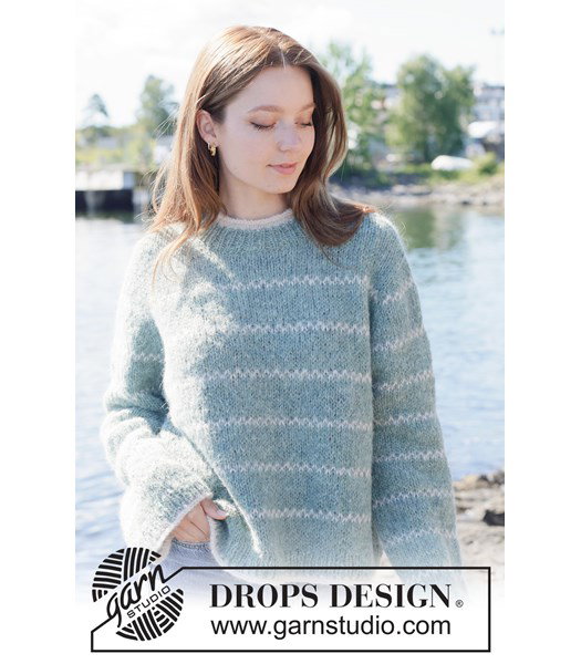 Breipatroon oversized damestrui met strepen
