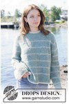 Breipatroon oversized damestrui met strepen van andere kant