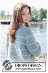 Breipatroon oversized damestrui met strepen van andere kant