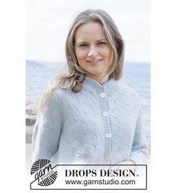 Frozen Waves Cardigan gemaakt van Drops Daisy