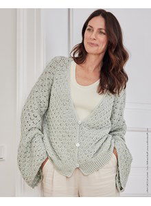 Damesvest met wijd uitlopende mouwen