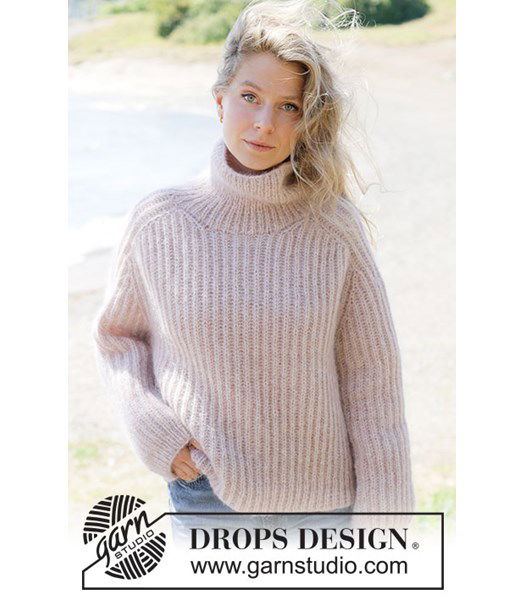 Breipatroon Ribs And Roses Sweater