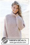 Breipatroon Ribs And Roses Sweater van andere kant