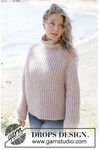 Breipatroon Ribs And Roses Sweater van andere kant