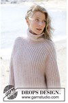 Breipatroon Ribs And Roses Sweater van andere kant