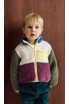 Breipatroon sportieve teddy kinderjas Otis van andere kant