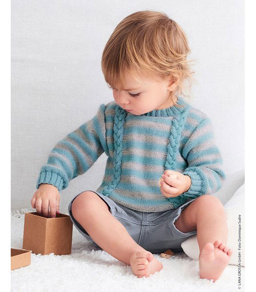 Breipatroon Babytruitje met vlechtwerk