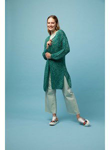 Vest met splitten in de zijnaad